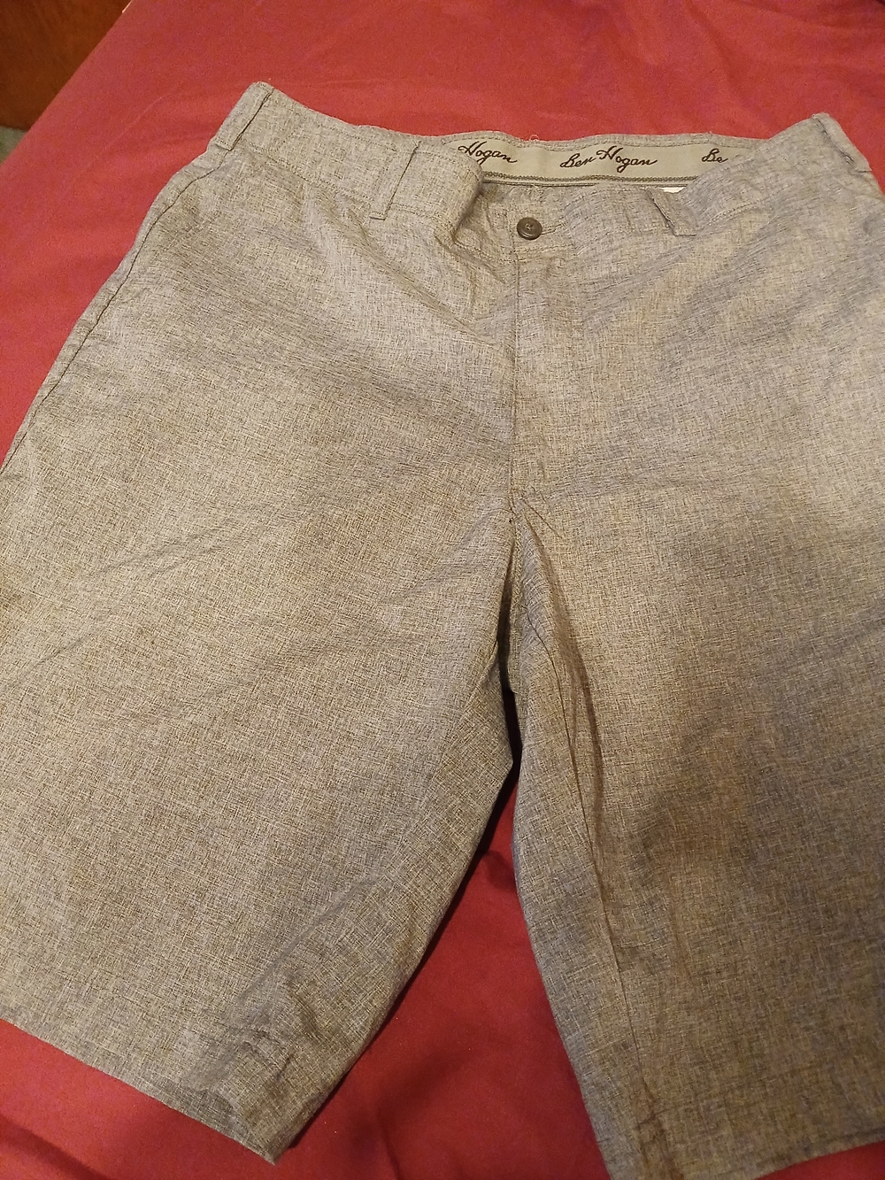 Hogan Men's Light Gray Textured Shorts